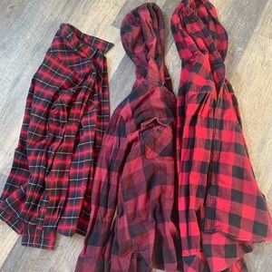 Red plaid flannels